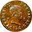 Spain 1 Maravedi Fernando VII Jubia 1824 KM# 503 D G HISP REX FERDIN VII J 1 1824 coin obverse