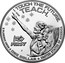 USA One Dollar (Christa McAuliffe) I TOUCH THE FUTURE. I TEACH. E PLURIBUS UNUM ONE DOLLAR UNITED STATES OF AMERICA coin reverse