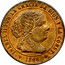 Spain 1/2 Centimo Isabel II 1866 OM KM# 632.2 ISABEL II POR LA GRACIA DE DIOS Y LA CONST. 1866 coin obverse