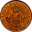 Spain 1/2 Centimo Isabel II 1866 OM KM# 632.2 REINA DE LAS ESPAÑAS. MEDIO CENTIMO DE ESCUDO OM coin reverse
