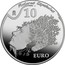Spain 10 Euro Dali - Portrait of Gala 2009 Proof KM# 1211 PINTORES ESPAÑOLES M 10 EURO coin reverse
