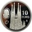 Spain 10 Euro Antoni Gaudi - Sagrada Familia 2010 Proof KM# 1169 ANTONI GAUDI 10 EURO M coin reverse
