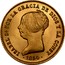 Spain 100 Reales Isabel II 1854 KM# 596.2 ISABEL 2A. POR LA GRACIA DE DIOS Y LA CONST 1854 coin obverse