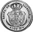 Spain 100 Reales Isabel II 1857 KM# 605.3 REINA DE LAS ESPAÑAS 100 RS coin reverse