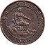 Spain 2 Centimos Provisional Government 1870 OM KM# 661 DOS GRAMOS 1870 L M coin obverse