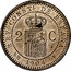 Spain 2 C Alfonso XIII 4th portrait 1904 (04) SM-V KM# 722 REY CONTSL DE ESPAÑA 2 C S M 1904 V coin reverse