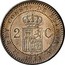 Spain 2 C Alfonso XIII 5th portrait 1911 (11) PC-V KM# 732 REY CONSTL DE ESPAÑA 2 C P C 1911 V coin reverse