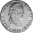 Spain 2 S Ferdinand VII 1827 S JB KM# 483.2 FERDIN VII D G HISP ET IND R 1827 coin obverse