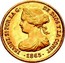 Spain 2 Escudos Isabel II 1865 KM# 630 ISABEL 2A. POR LA G DE DIOS Y LA CONST coin obverse
