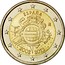 Spain 2 Euro 10th Anniversary of Euro Banknotes and Coins 2012 Proof KM# 1252 ESPAÑA A.H. € 2002 2012 coin obverse