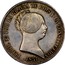 Spain 20 Reales Isabel II 1851 KM# 593.3 ISABEL 2A. POR LA GRACIA DE DIOS Y LA CONSTITUCION 1851 coin obverse