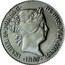 Spain 20 Reales Isabel II 1857 KM# 609.2 ISABEL 2A. POR LA G DE DIOS Y LA CONST 1857 coin obverse