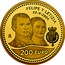 Spain 200 Euro Wedding of Prince Felipe and Letizia 2004 (M) Proof KM# 1098 FELIPE Y LETIZIA 22-V-2004 M 200 EURO coin reverse