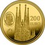 Spain 200 Euro Antoni Gaudi 2010 Proof KM# 1170 ANTONI GAUDI 200 EURO M coin reverse