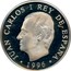 Spain 2000 Pesetas Wolves 1996 Proof KM# 966 JUAN CARLOS I REY DE ESPAÑA 1996 coin obverse