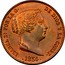 Spain 25 Centimos Isabel II 1854 KM# 615.2 ISABEL 2A. POR LA G DE DIOS Y LA CONST L. M. 1854 coin obverse