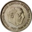 Spain 25 Pesetas Francisco Franco 1957 (58) KM# 787 FRANCISCO FRANCO CAUDILLO DE ESPAÑA POR LA G.DE DIOS 1957 coin obverse