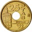 Spain 25 Pesetas Sevilla - La Torre del Oro 1992 KM# 905 25 PTAS M SEVILLA '92 coin reverse