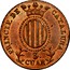 Spain 3 Cuar Catalonia 1841 KM# 126 PRINCIP DE CATALUÑA 3 CUAR coin reverse