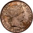 Spain 40 Centimos Isabel II 1868 (68) KM# 628.2 ISABEL 2A POR LA G DE DIOS Y LAS CONST 1866 coin obverse