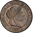 Spain 5 Centimos Isabel II 1866 OM KM# 635.4 ISABEL II POR LA GRACIA DE DIOS Y LA CONST. 1867 coin obverse