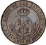 Spain 5 Centimos Isabel II 1866 OM KM# 635.4 REINA DE LAS ESPAÑAS. 5 CENTIMOS DE ESCUDO OM coin reverse