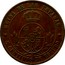 Spain 5 Centimos Isabel II 1868 OM KM# 635.5 REINA DE LAS ESPAÑAS. 5 CENTIMOS DE ESCUDO OM coin reverse