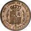 Spain 5 Centimos Alfonso XII 1877 OM KM# 674 CINCO CENTIMOS REY CONSTL. DE ESPAÑA OM coin reverse