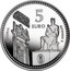Spain 5 Euro Ciudad Real - Cathedral and Alfonso X 2011 Proof KM# 1245 CATEDRAL ALFONSO X 5 EURO coin reverse