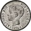 Spain 5 Pesetas Alfonso XIII 1896 (96) PG-V KM# 707 ALFONSO XIII POR LA G DE DIOS 1896 coin obverse