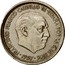 Spain 5 Pesetas Francisco Franco 1957 (65) KM# 786 FRANCISCO FRANCO CAUDILLO DE ESPAÑA POR LA G.DE DIOS 1957 coin obverse