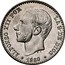 Spain 50 Centimos Alfonso XII 1880 (80) MS-M KM# 685 ALFONSO XII POR LA G DE DIOS 1880 coin obverse