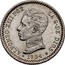 Spain 50 Cent Alfonso XIII 4th portrait 1904 (04) SM-V KM# 723 ALFONSO XIII POR LA G DE DIOS 1904 coin obverse
