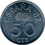 Spain 50 Centimos FIFA World Cup 1980 (80) Proof KM# 815 ESPAÑA '82 50 CTS coin reverse