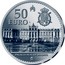 Spain 50 Euro (75th Anniversary of Birth of His Majesty the King Juan Carlos 2013 Proof KM# 1283 50 EURO PALACIO REAL DE MADRID coin reverse