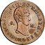 Spain 6 M Ferdinand III Bare Head 1818 KM# 125 6 M FERDINANDUS III D G NAVARRE REX coin obverse