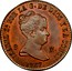 Spain 8 Maravedis Isabel II 1837 KM# 531.3 ISABEL 2A POR LA G DE DIOS Y LA CONST 1837 8 M coin obverse
