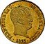 Spain 80 R 1823 B SP KM# 564.1 Milled Real Coinage FERN 7° POR LA G DE DIOS Y LA CONST 1822 coin obverse