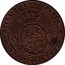 Spain Centimo 1866 KM# 633.4 Second Decimal Coinage REINA DE LAS ESPANAS. 1 CENTIMO DE ESCUDO OM coin reverse