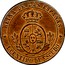 Spain Centimo Isabel II 1867 OM KM# 633.2 REINA DE LAS ESPANAS. 1 CENTIMO DE ESCUDO OM coin reverse