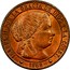 Spain Centimo Isabel II 1868 OM KM# 633.5 ISABEL II POR LA GRACIA DE DIOS Y LA CONST 1868 coin obverse