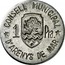 Spain 1 Pta Arenys de Mar (1937) Forgeries exist KM# 2 CONSELL MUNICIPAL 1 PTA D'ARENYS DE MAR coin obverse
