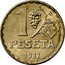 Spain 1 Peseta Rubia 1937 KM# 755 1 PESETA 1937 coin reverse