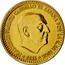 Spain Peseta Francisco Franco 1966 (72) Proof KM# 796 FRANCISCO FRANCO CAUDILLO DE ESPAÑA POR LA G.DE DIOS 1966 coin obverse