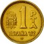 Spain 1 Peseta Juan Carlos I 1980 (80) Proof KM# 816 1 PTA ESPAÑA '82 80 coin reverse