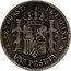 Spain Peseta Alfonso XIII 1889 (89) MP-M KM# 691 REY CONSTL. DE ESPAÑA P G UNA PESETA M coin reverse