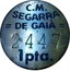 Spain 1 Pta. Segarra de Gaia ND KM# 2 C M SEGARRA DE GAIA 2447 1 PTA. coin obverse