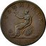 Canada 1/2 Penny Marquis Wellington Token 1813 COMMERCE coin reverse