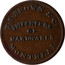 Canada 1/2 Penny Montreal Token TS Brown & Co ND LC-15A1 T.S. BROWN & CO IMPORTERS OF HARDWARES MONTREAL coin reverse