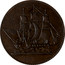 Canada 1/2 Penny Ships Colonies & Commerce 1829 - coin obverse